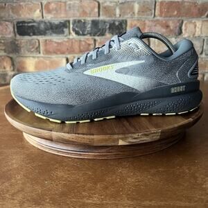 Brooks Ghost 16 Men's 10.5 Gray Black Road Neutral Road Running Shoes Sneakers